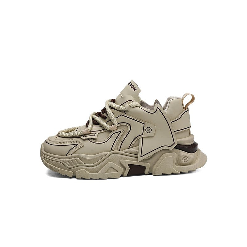 Thick SoleSolid Color Simple Non-Slip Sporty Shoes Low-Top Shoes WN23406