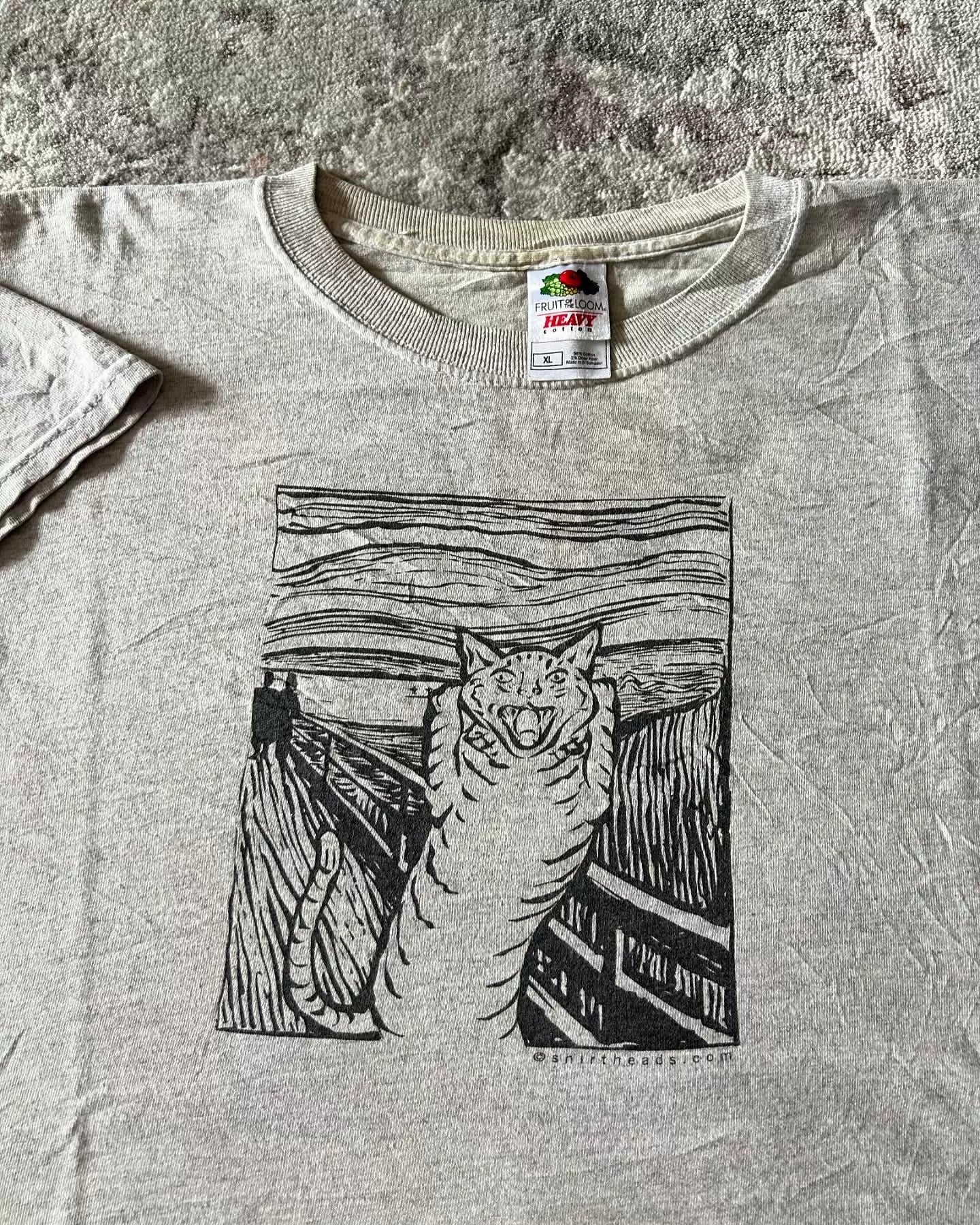 Graphic Cat Art Oversize Short Sleeve T-Shirt WN16733