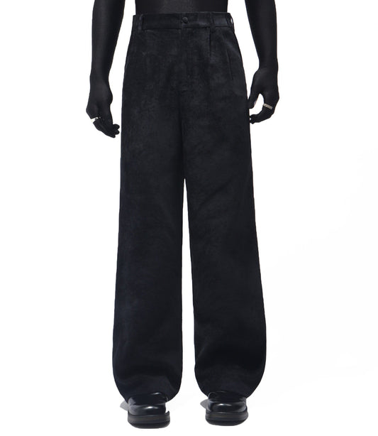 Suede Texture Tailored Jacket & Wide Leg Trousers Setup WN23711