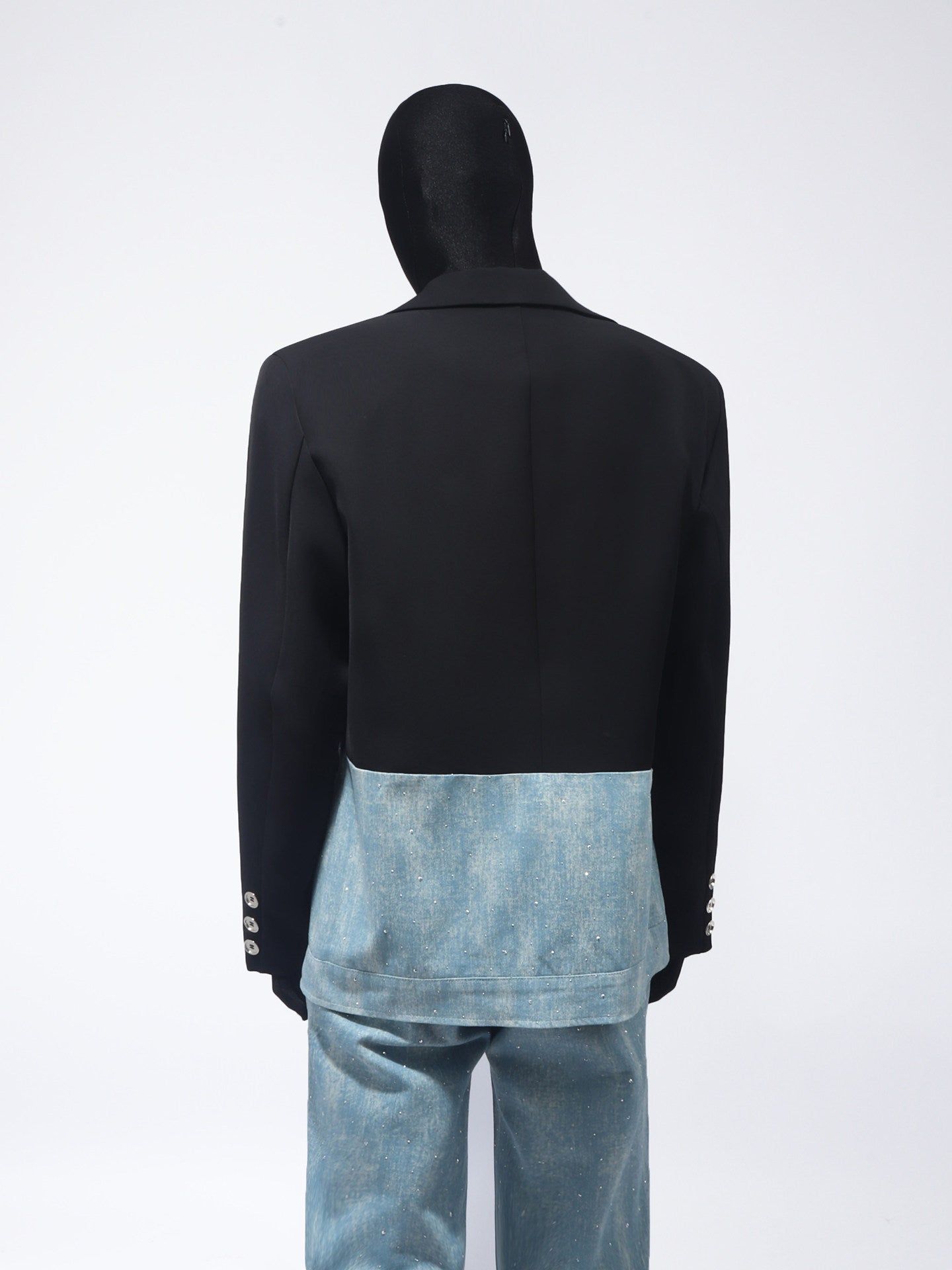 Panel Design Oversize Tailored Jacket & Wide Leg Pants Setup WN23740