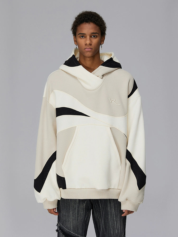 Patchwork Embroidery Design Hoodie WN17842