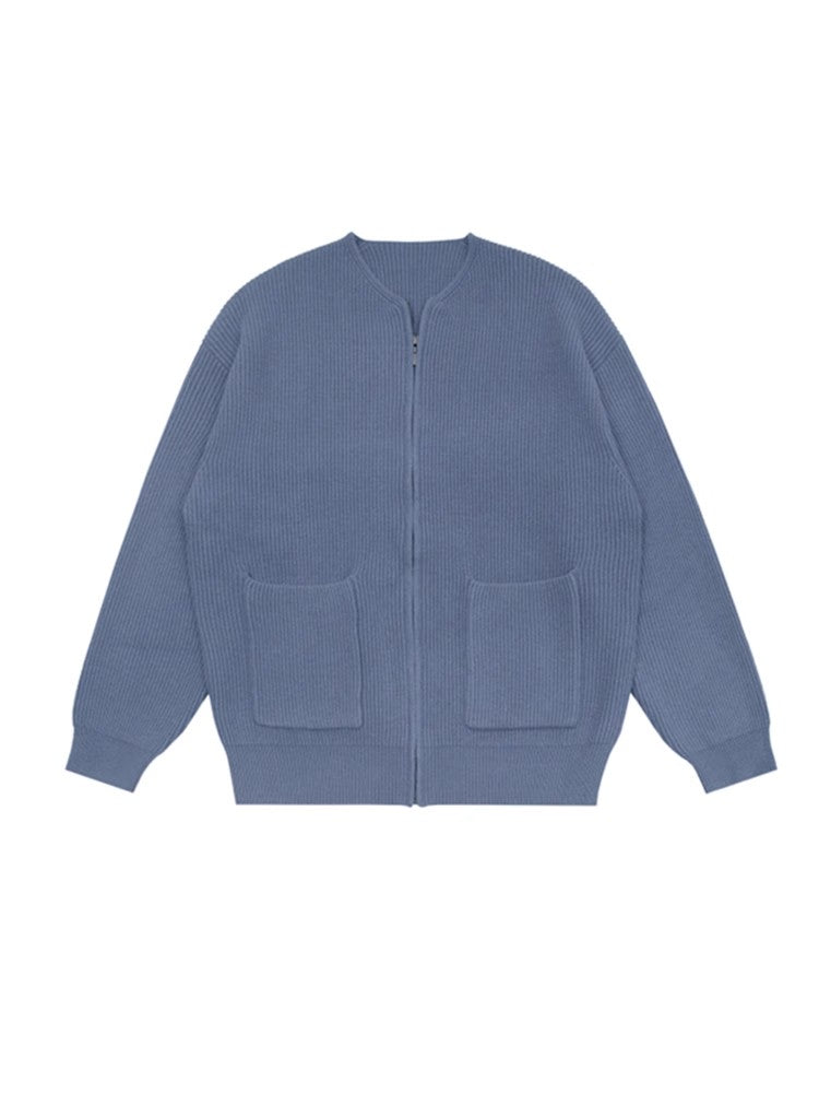 Knit Zipper Cardigan WN6588