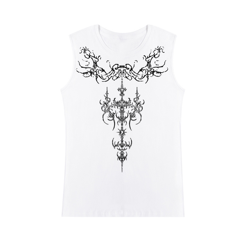 Graphic Print Sleeveless T-Shirt WN15915