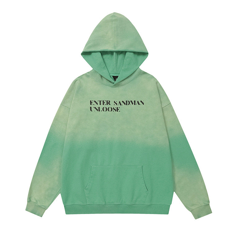 Washed Silkscreen Print Oversize Hoodie WN12642