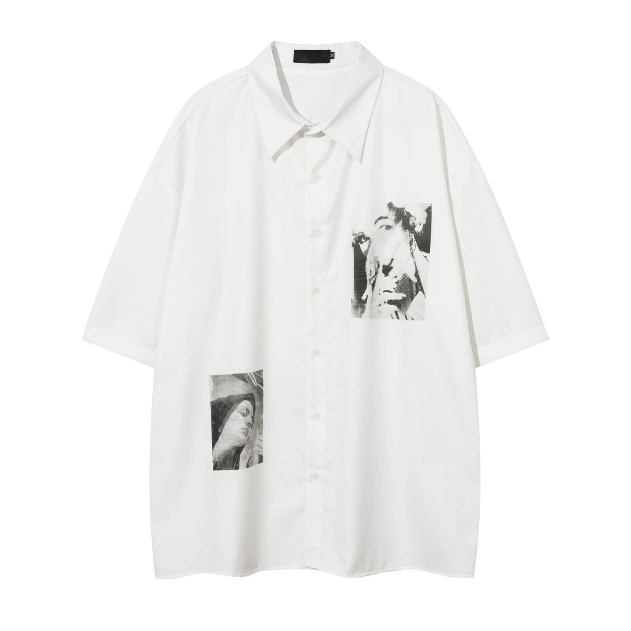 Oversize Print Short Sleeve Shirt WN5871