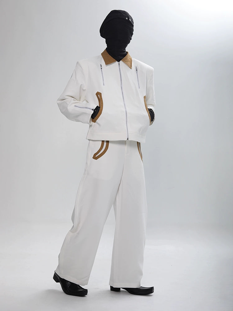 Curved Hem Wide Leg Trousers WN18638