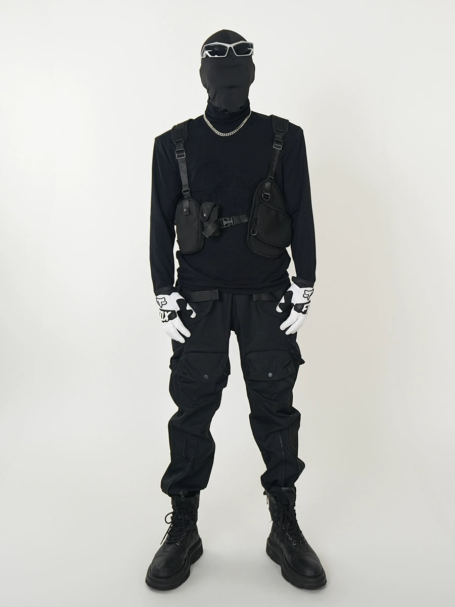 Multi-Pocket Adjustable Vest Backpack WN17428