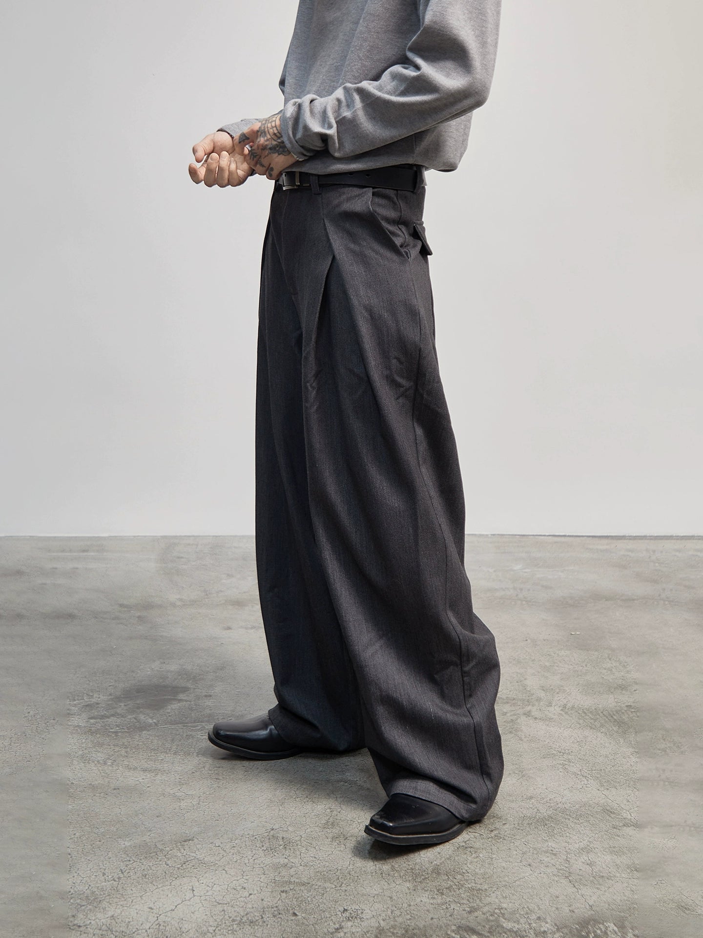 Wide Leg Plain Trousers WN21186