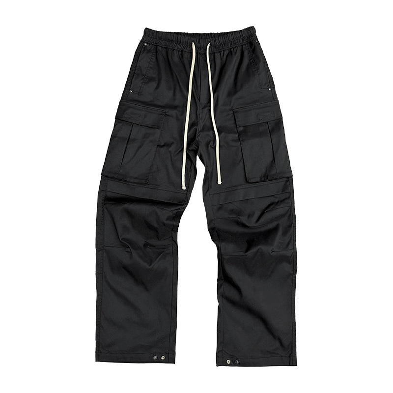 Drawstring Multi Pocket Wide Leg Cargo Pants WN17677