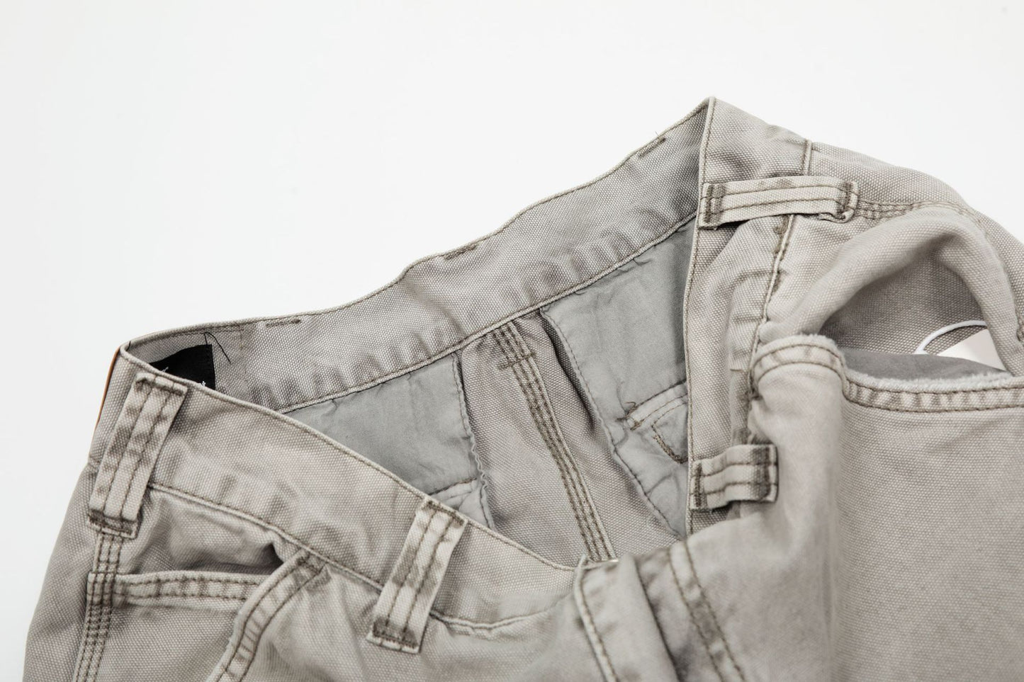 Washed Multi-Pocket Wide Leg Cargo Pants WN25852