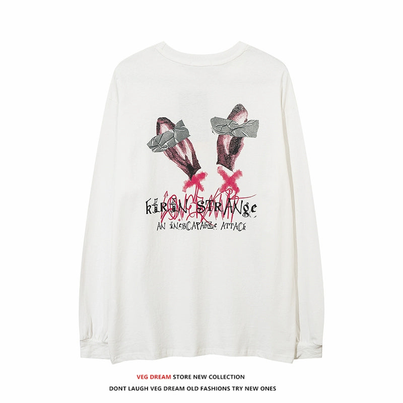 Oversize Print Long-sleeve T-shirt WN5484