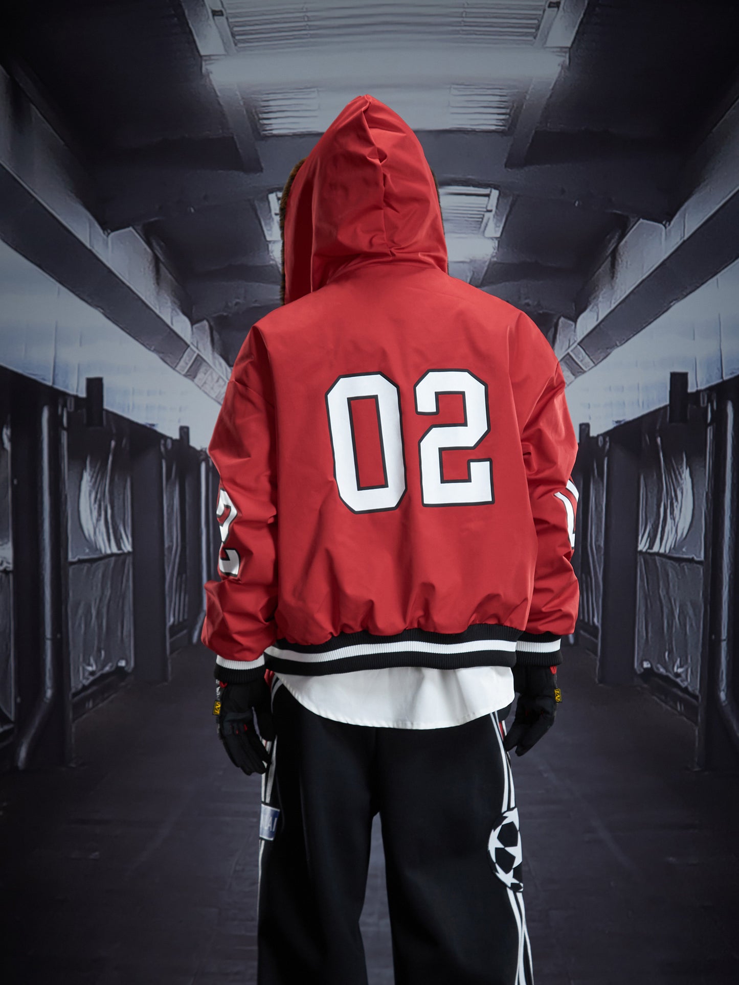 Reversible Jersey Style Leopard Fake Fur Hooded Jacket WN22846