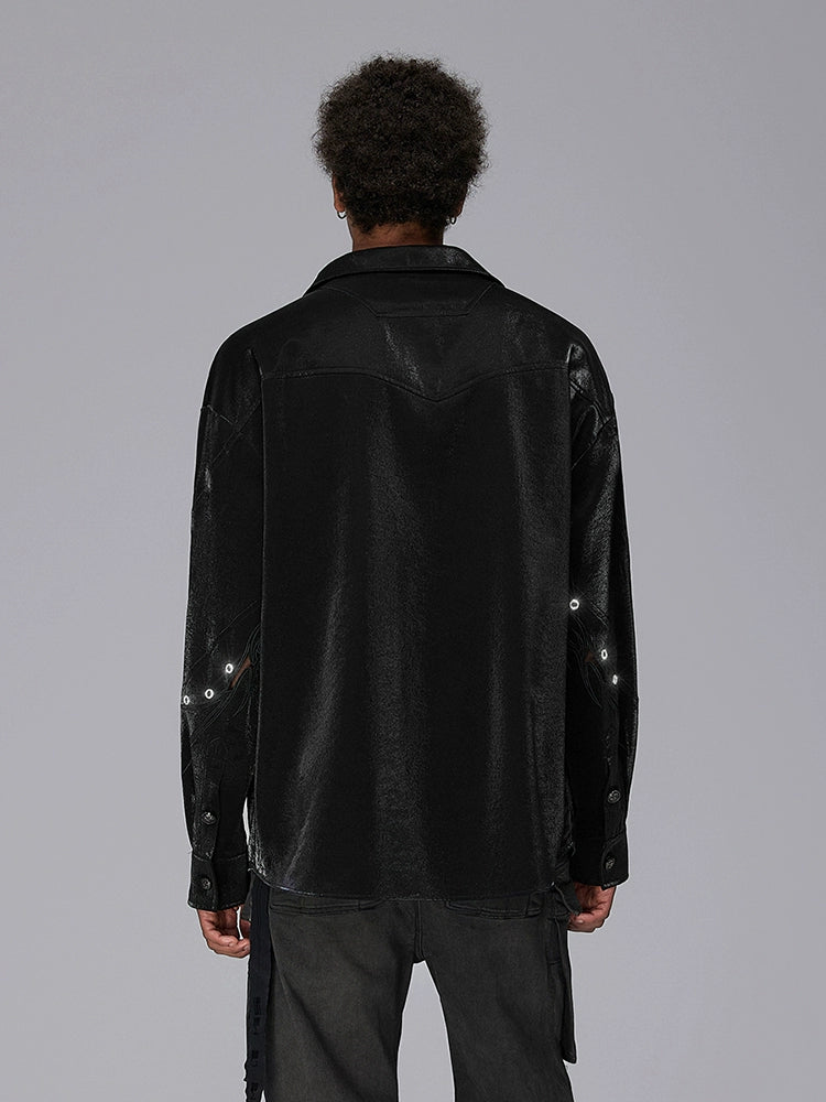 Laser Cut Embroidery Sheer Design Jacket WN17858