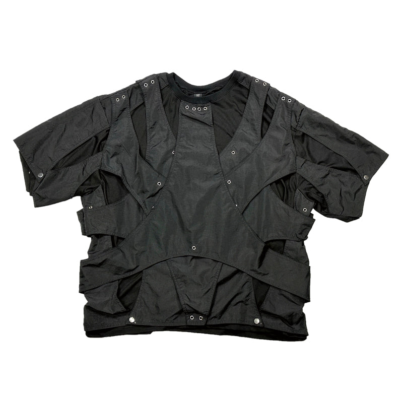 Hollow Layered Oversize Short Sleeve T-Shirt WN13949