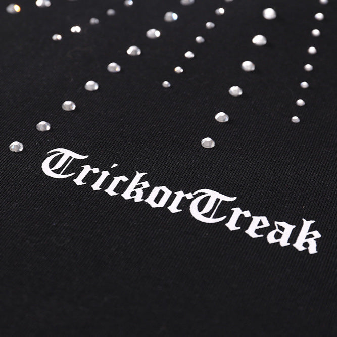 Rhinestone Starry Heavyweight Oversize Short Sleeve T-Shirt WN18528