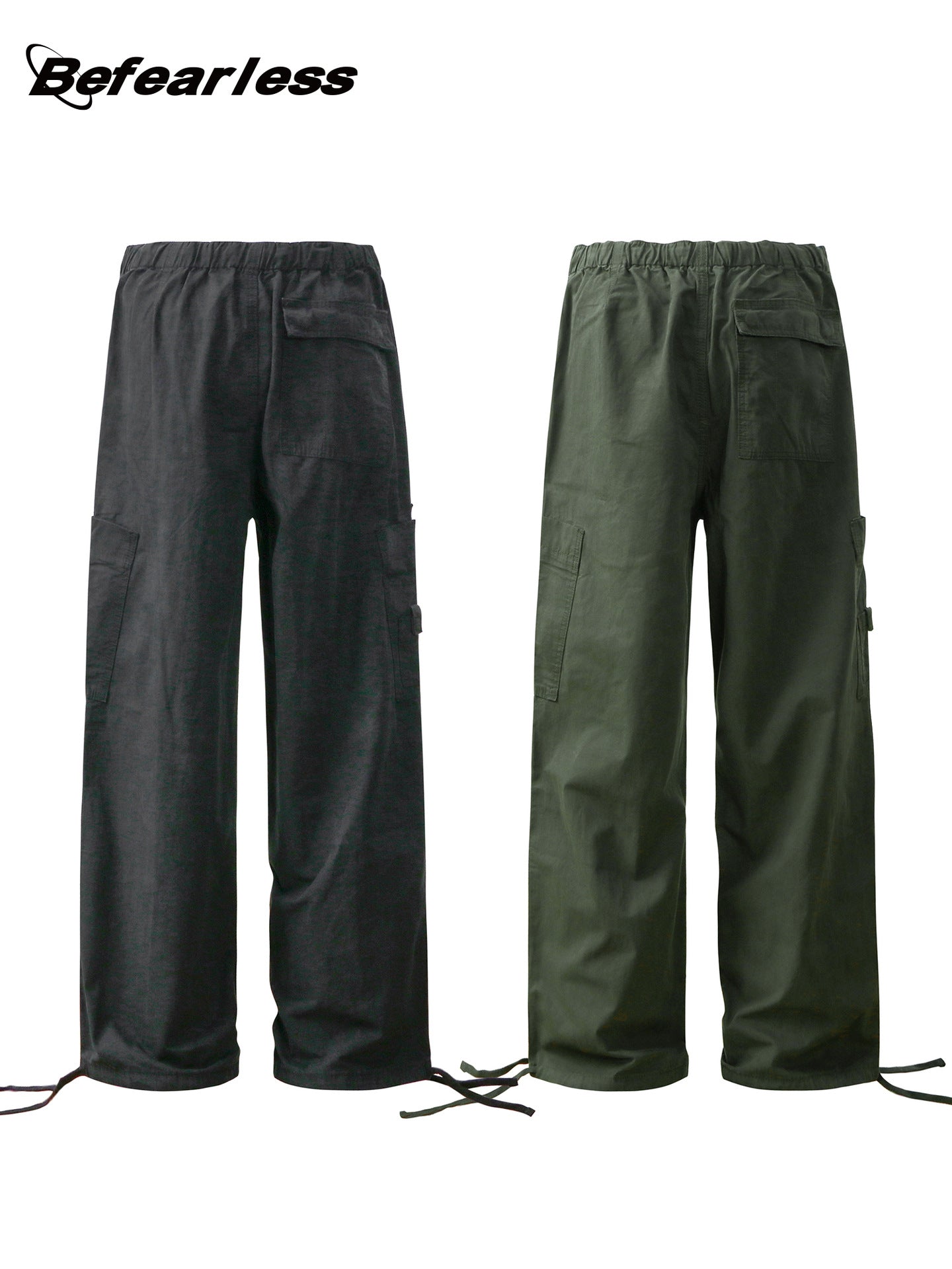 Multi Pocket Panel Drawstring Cargo Pants WN26292