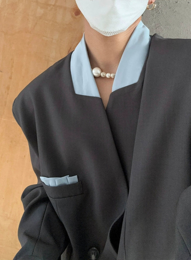 Simple French Tailored Jacket WN19966