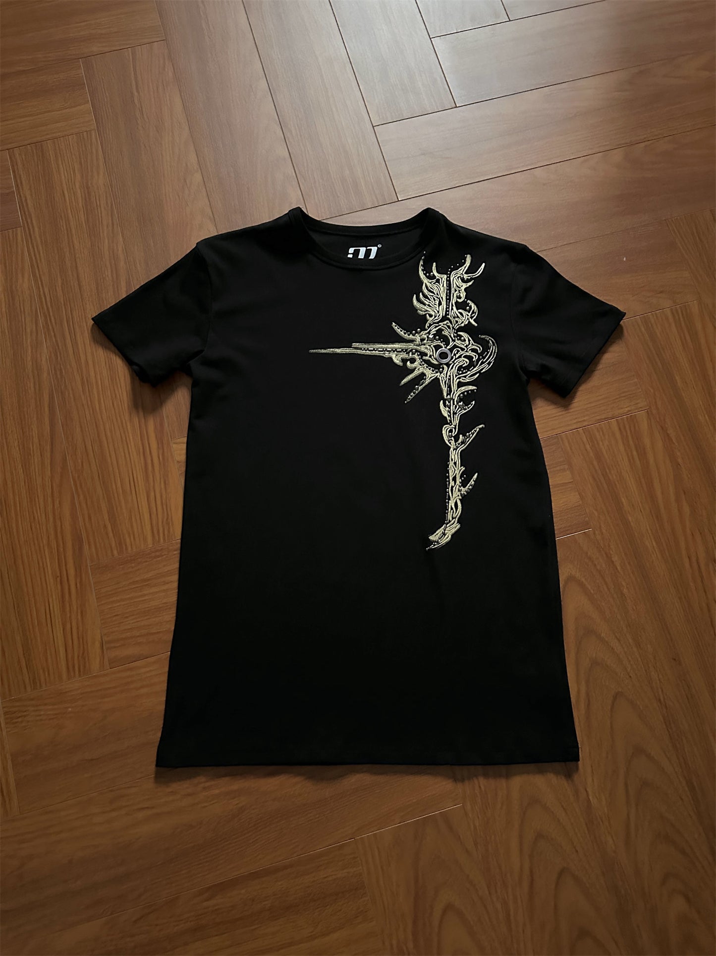 Stretch Rib Graphic Print Short Sleeve T-Shirt WN15772