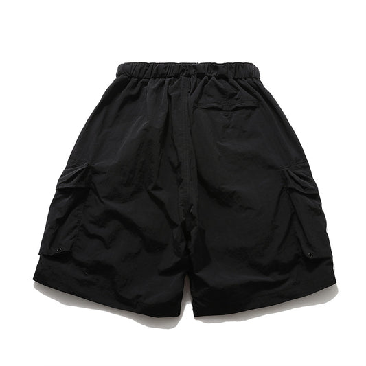 Multi-Pocket Wide Leg Cargo Half Pants WN26812
