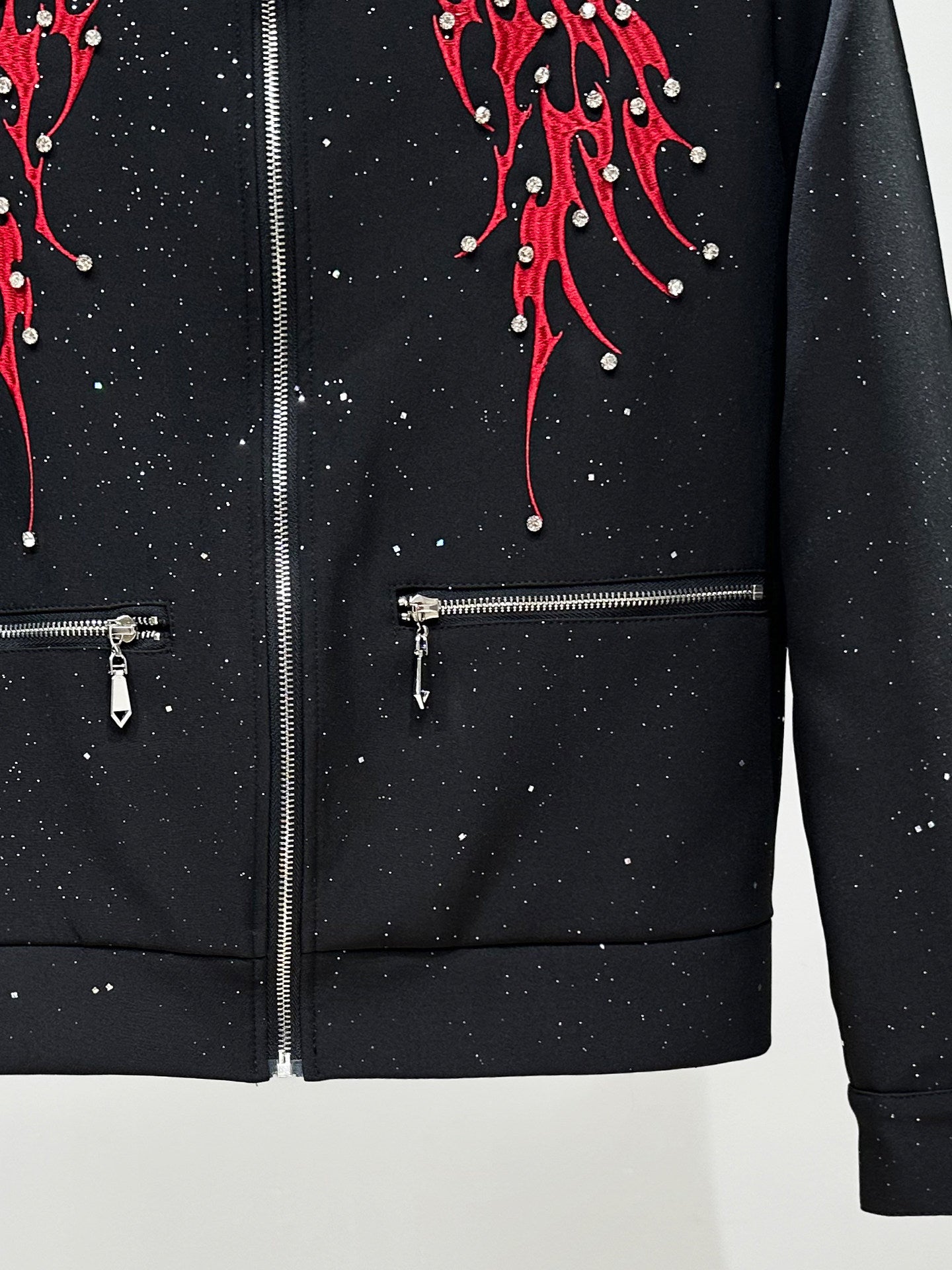 Color Block Embroidery Beaded Short Jacket WN23881