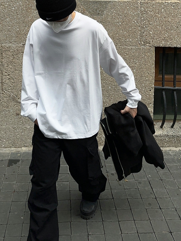 Heavyweight Oversize Basic Long Sleeve T-Shirt WN24358