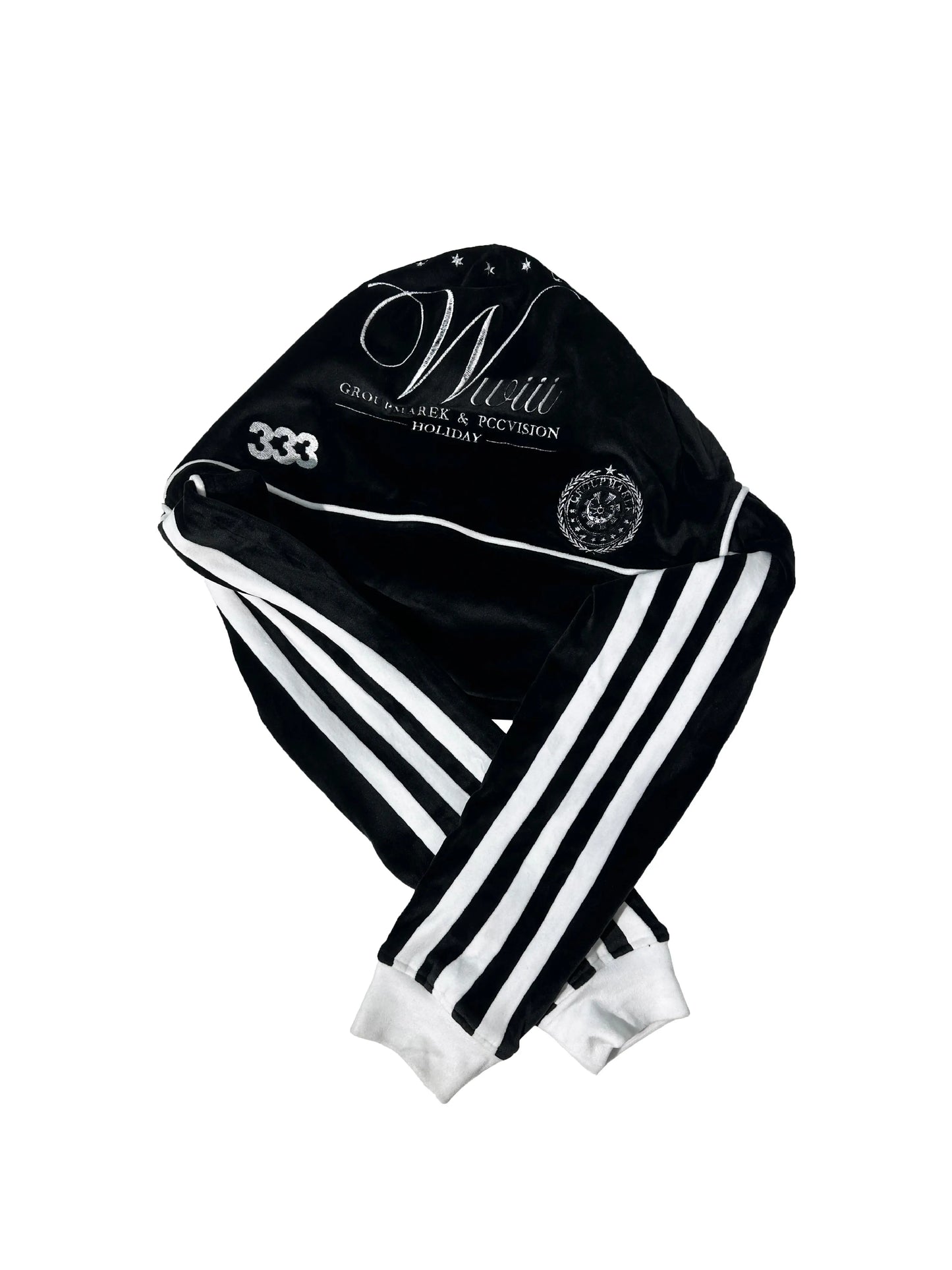 Velvet Embroidery Pullover Scarf WN17237