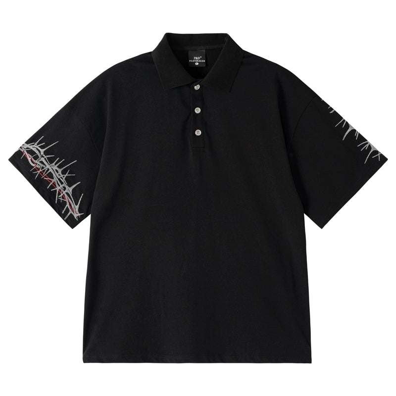 Heavy Embroidery Short Sleeve Polo Shirt WN17544