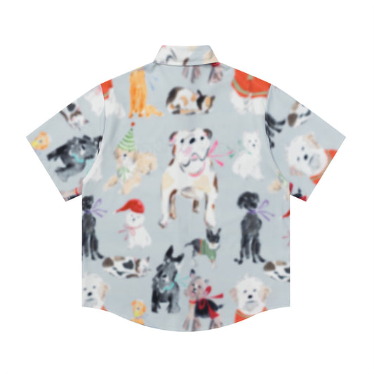 Dog All-Over Print Oversize Short Sleeve Shirt WN26858