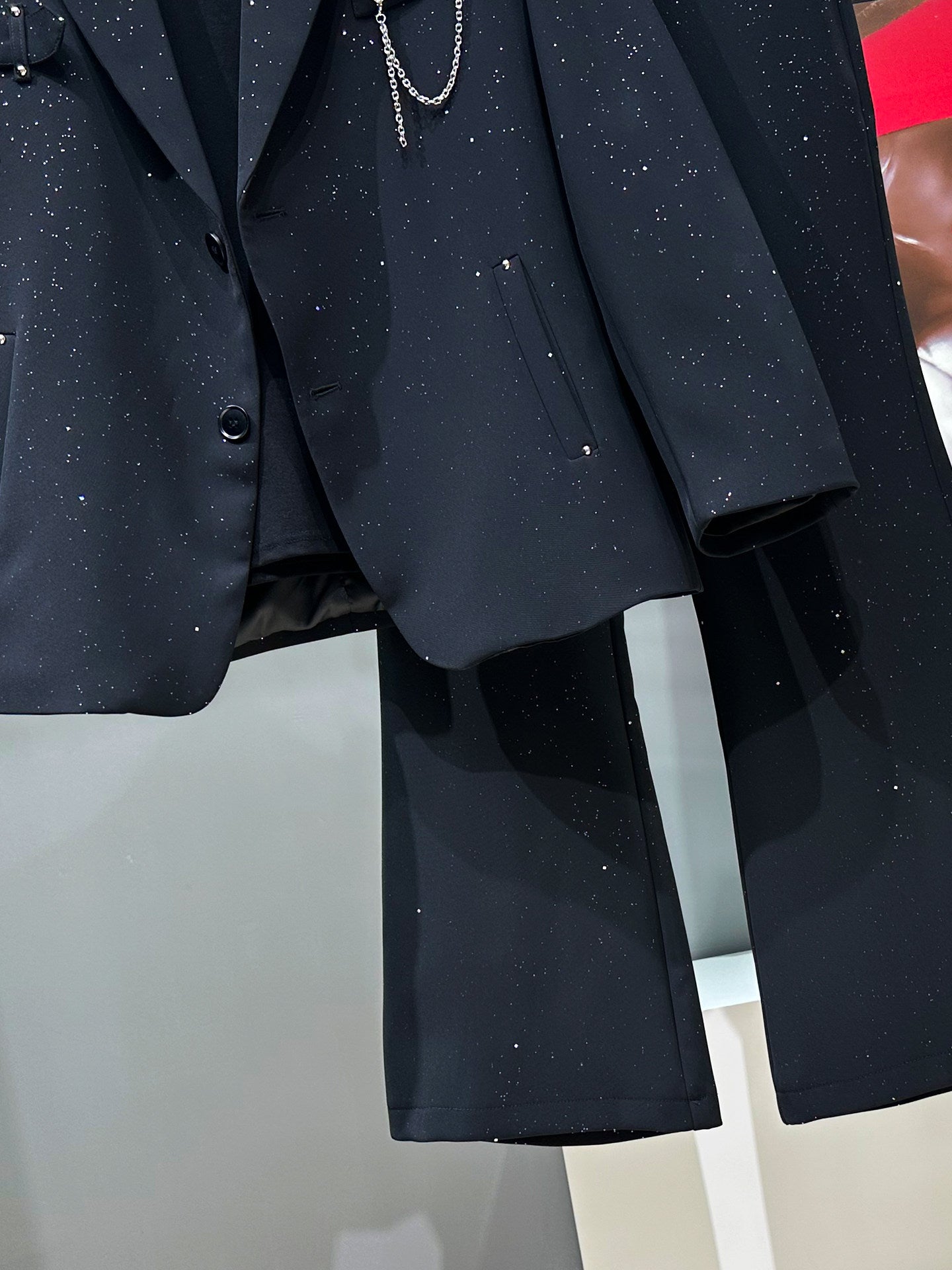 Star Flare Tailored Jacket & Wide Leg Flare Trousers Setup WN23961