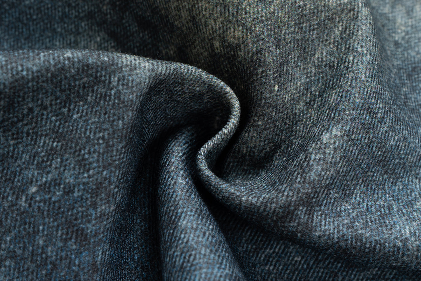 3D Print Washed Wide-Leg Denim Jeans WN11346