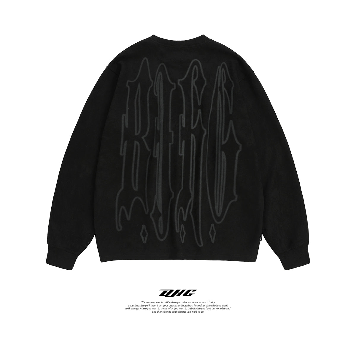 Heavyweight Suede Round Neck Sweatshirt WN9827