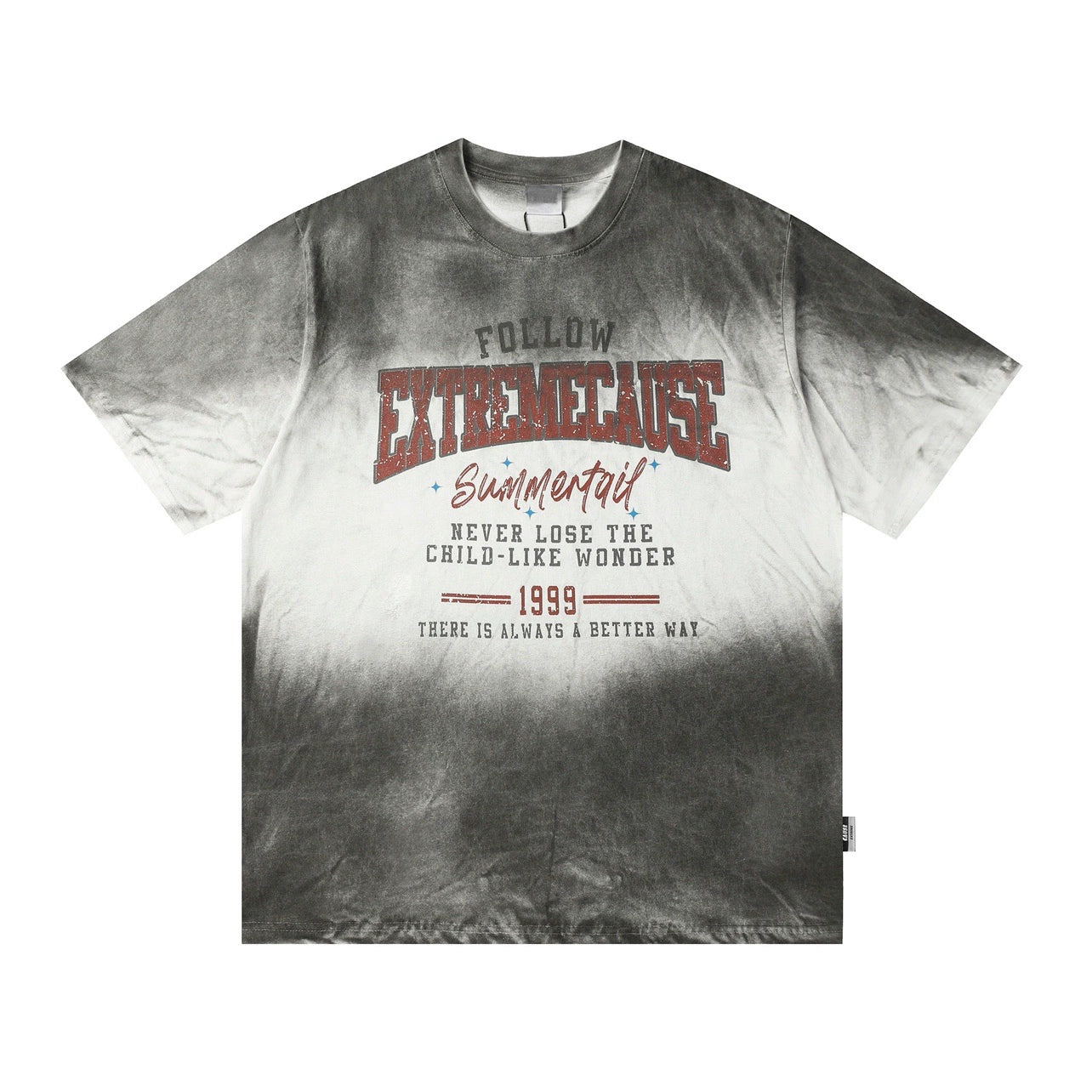 Spray Paint Gradient Oversize Short Sleeve T-Shirt WN5266