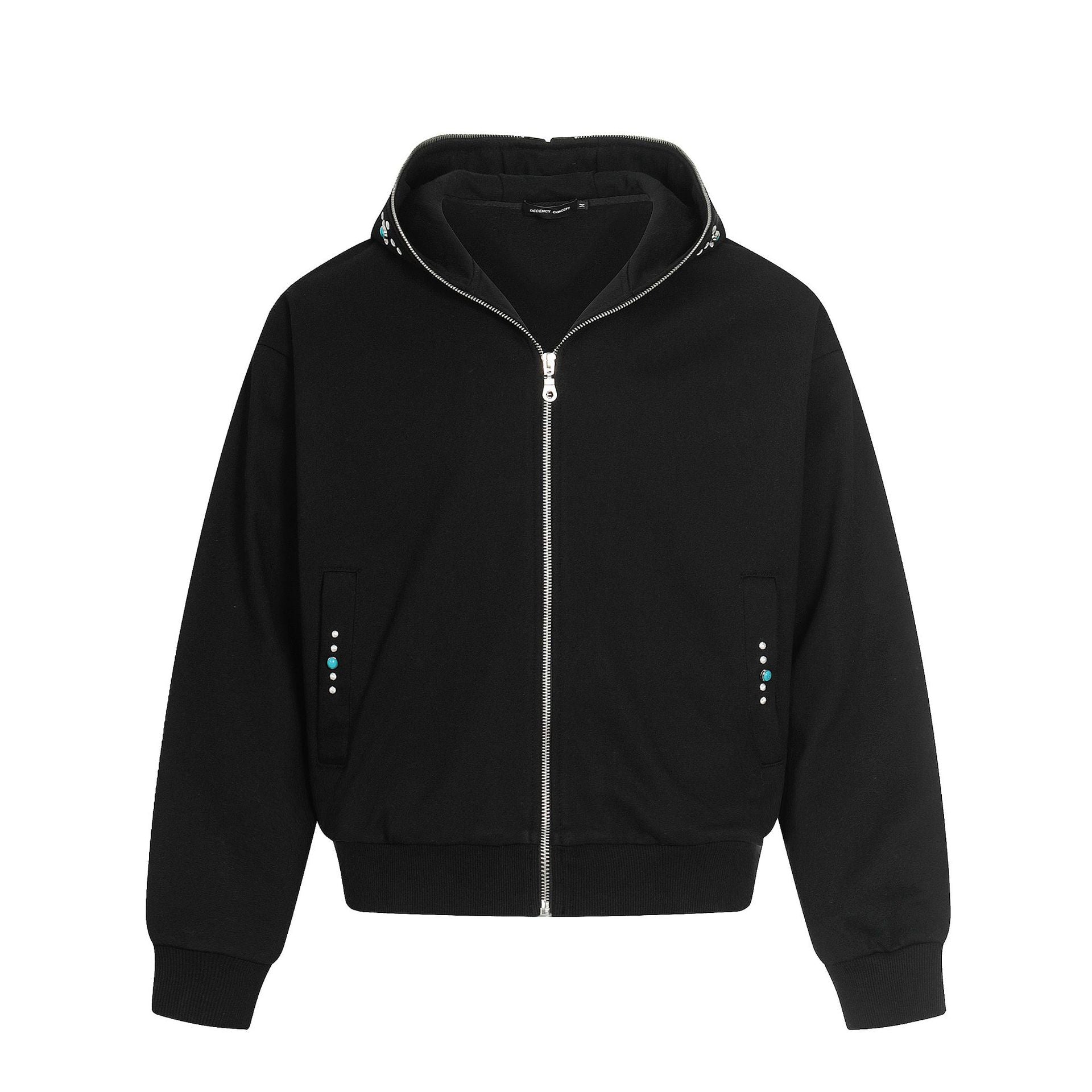 Turquoise Stone Zipper Hoodie WN25932 – WONDER NOAH