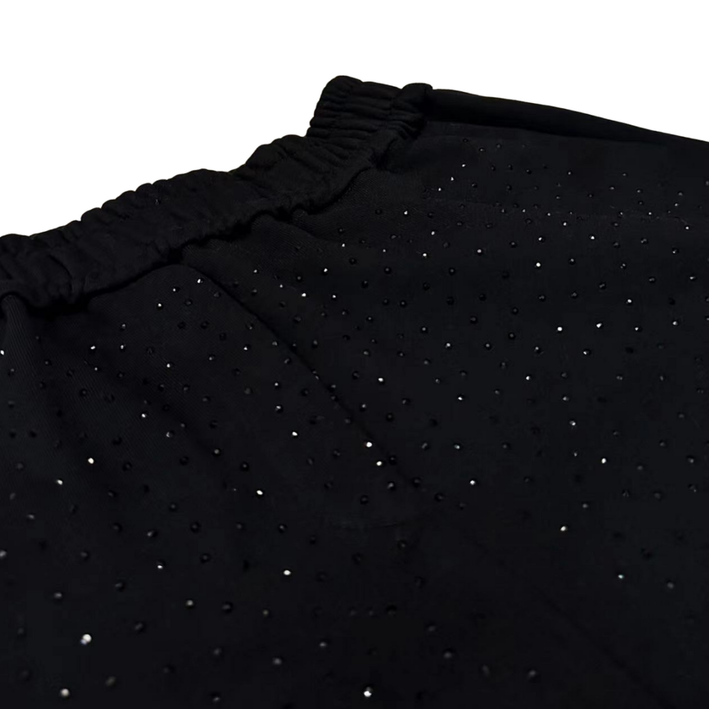 Rhinestone Adjustable Drawstring Sweatpants WN20714