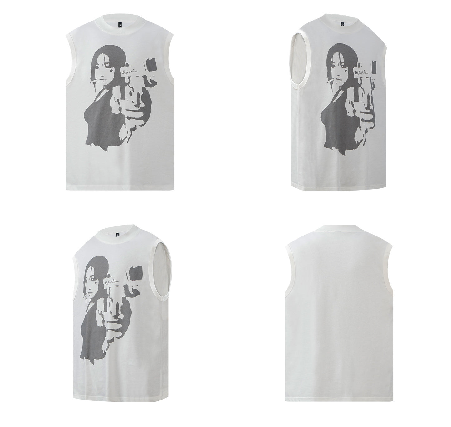 Portrait Graphic Sleeveless T-Shirt WN26295