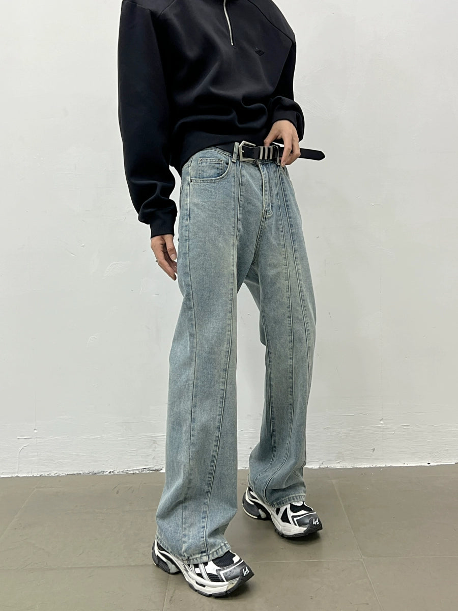 3D Cutting Design Flare Denim Jeans WN5048