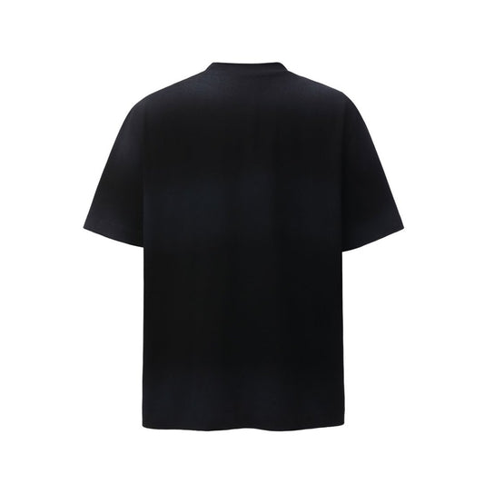 Gradient Ink Paint Splash Letter Print Short Sleeve T-Shirt WN26944