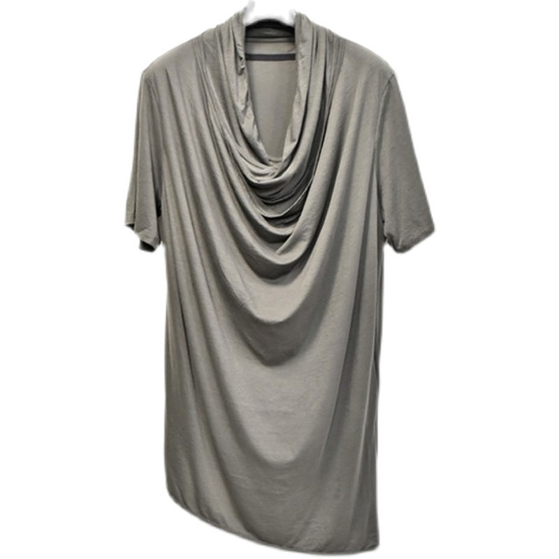 Breathable Fitted Drape-Neck T-Shirt WN13833