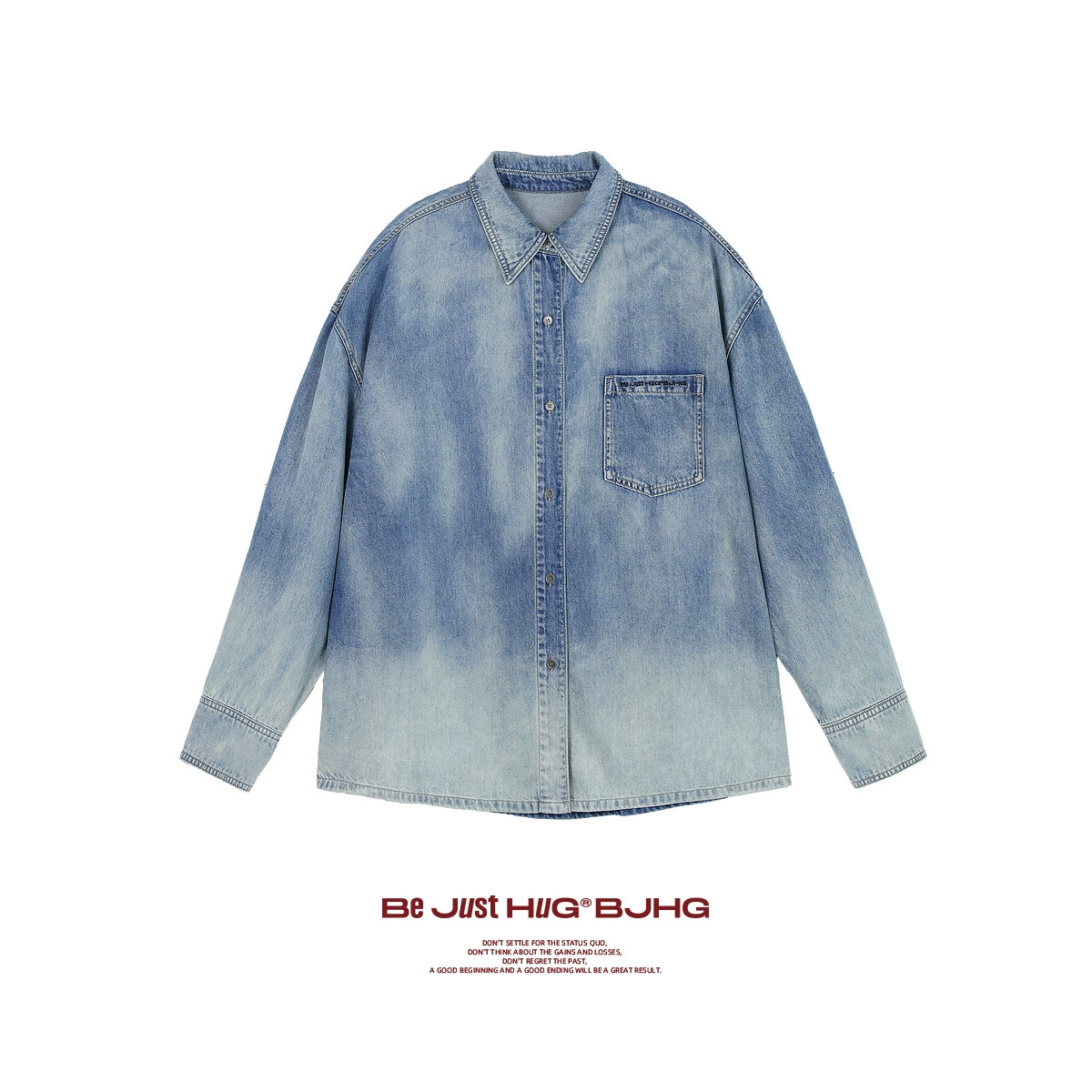 Gradient Denim Long Sleeve Shirt WN13171