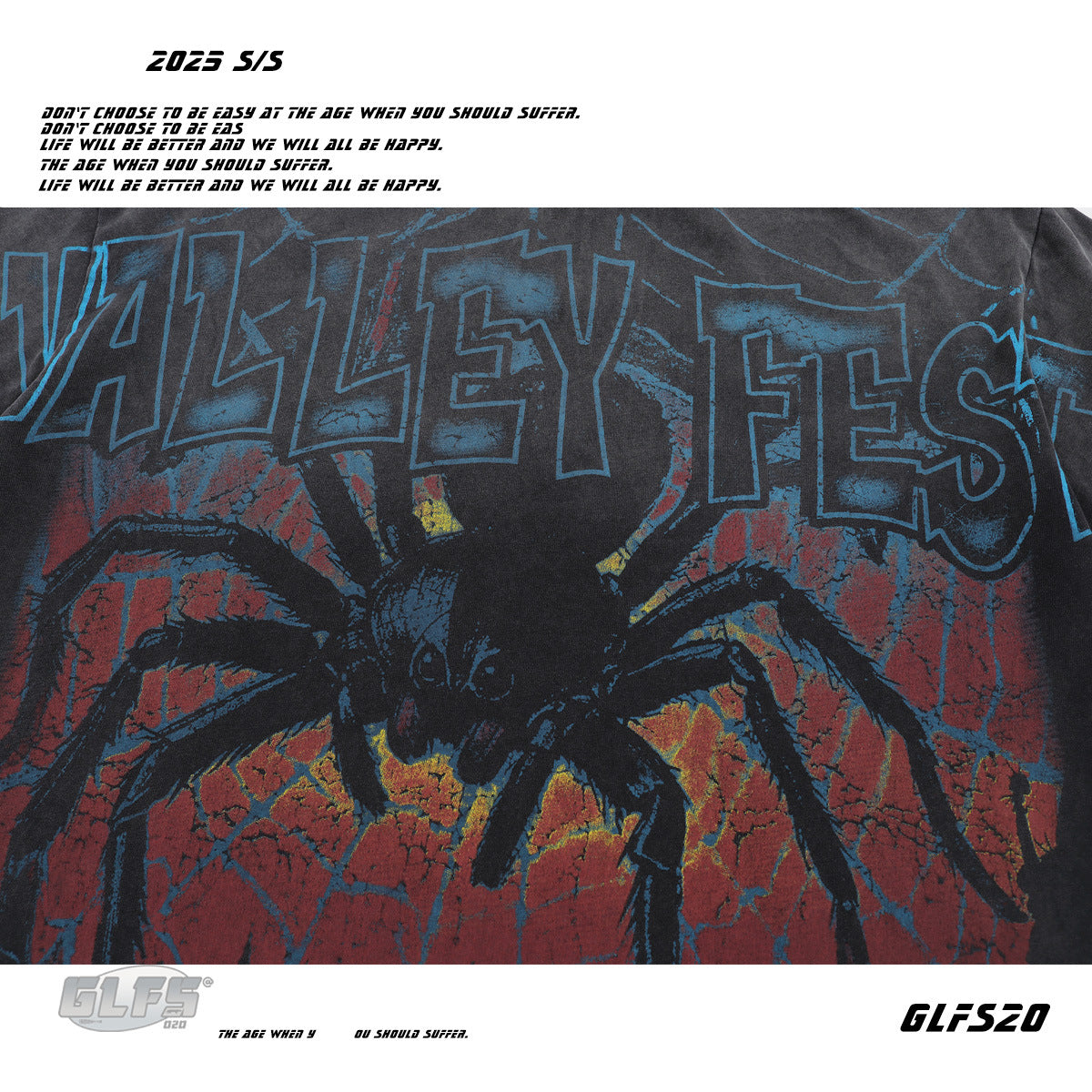 Spider Web Graphic Short Sleeve T-Shirt WN26448