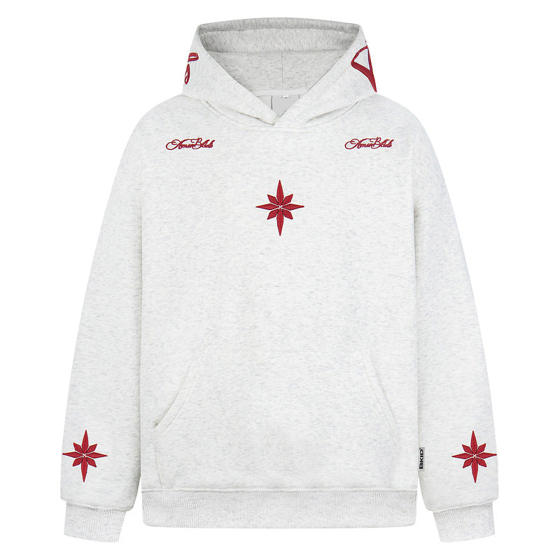 Star Embroidery Print Hoodie WN23569