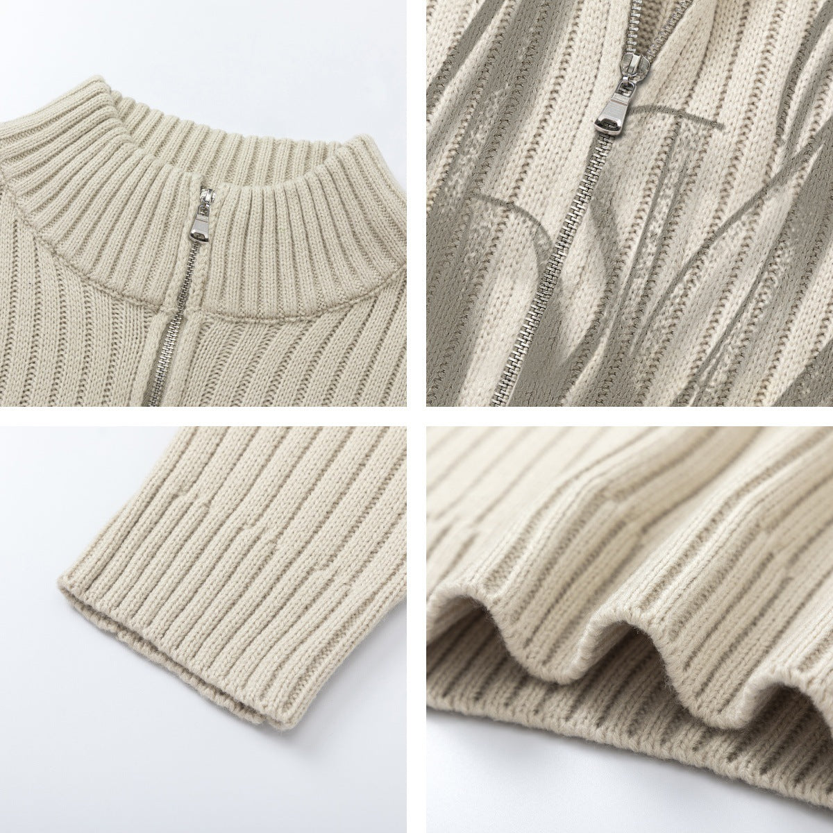 Hand-Painted Graffiti Zipper Knit Cardigan WN11191