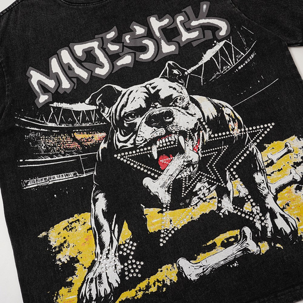 Graffiti Graphic Print Short Sleeve T-Shirt WN27811