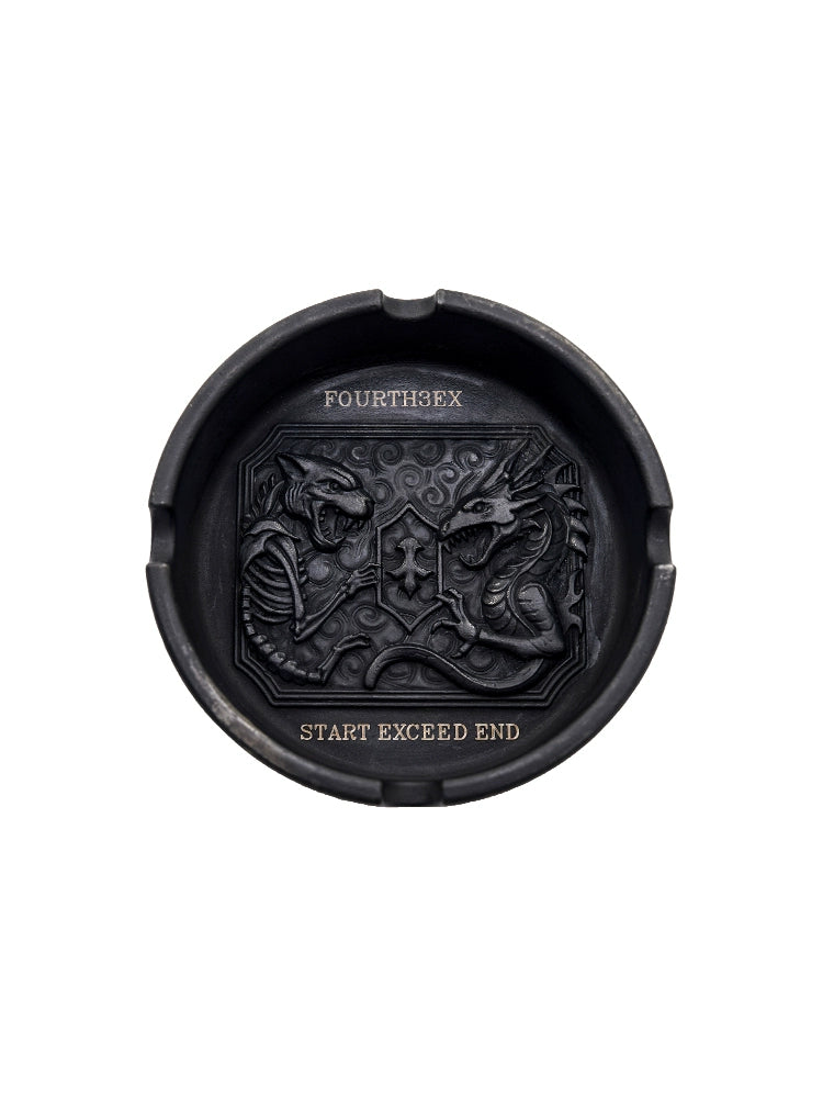 Laser Carving Dragon Tiger Ashtray WN18796