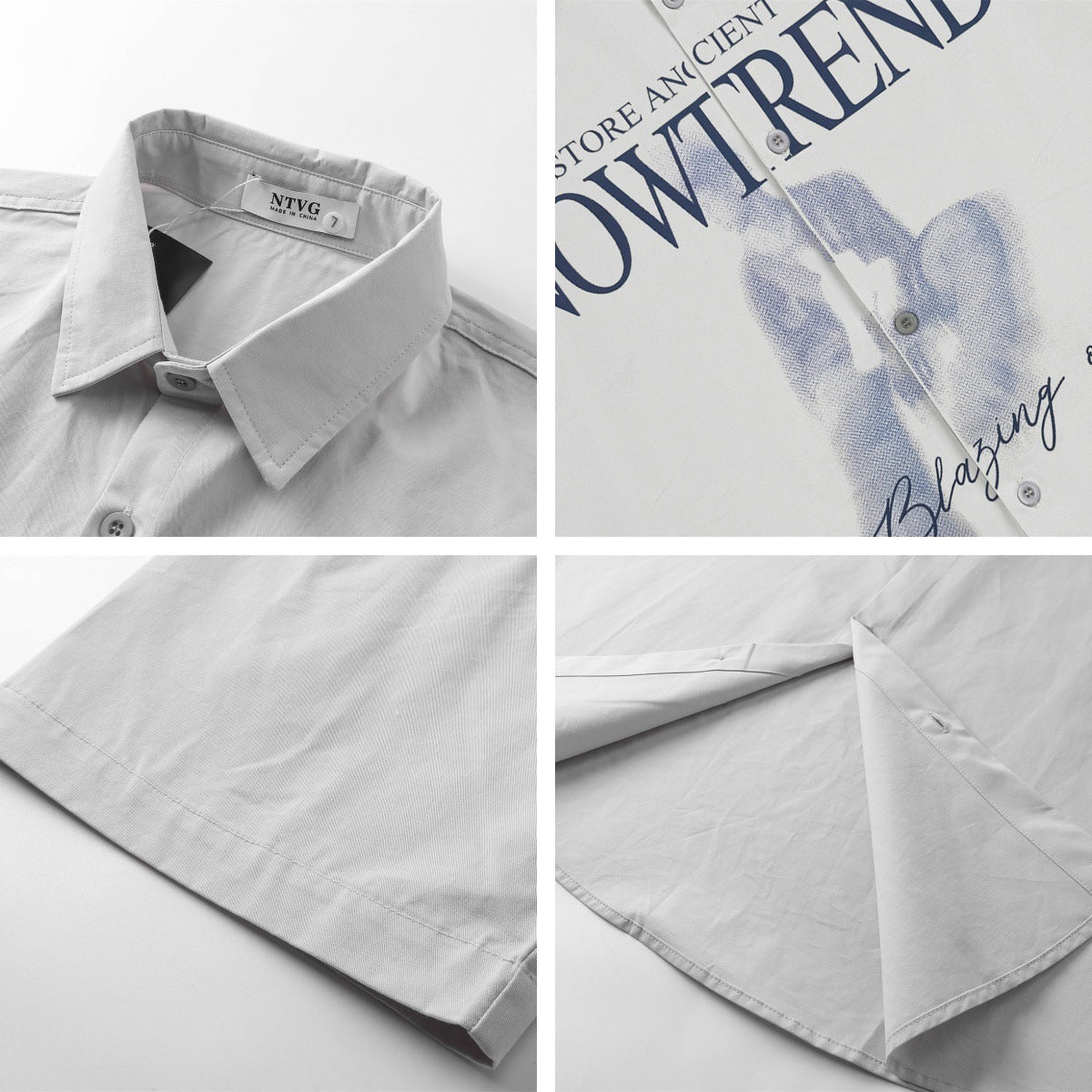 Portrait Print Oversize Short Sleeve Shirt WN15068