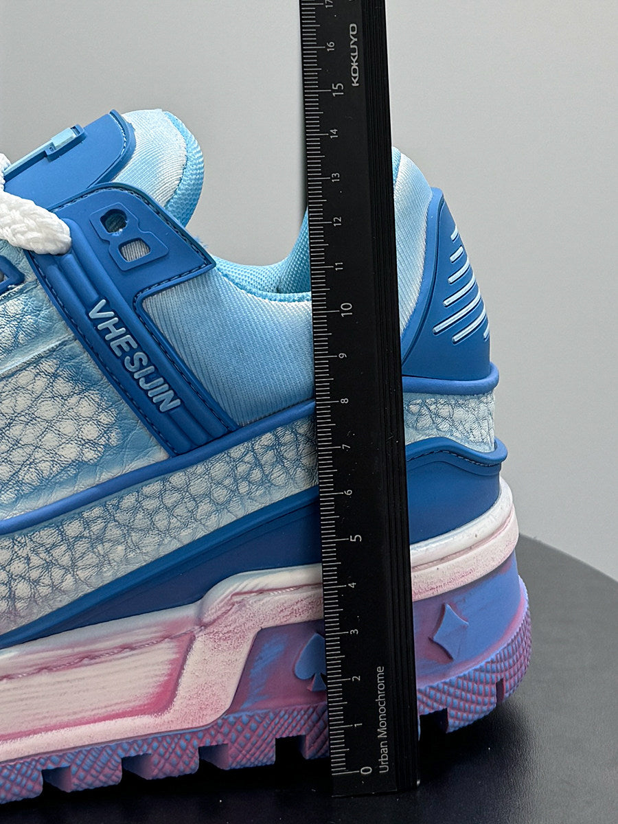 Platform Patchwork Lace-Up Sneakers WN24813