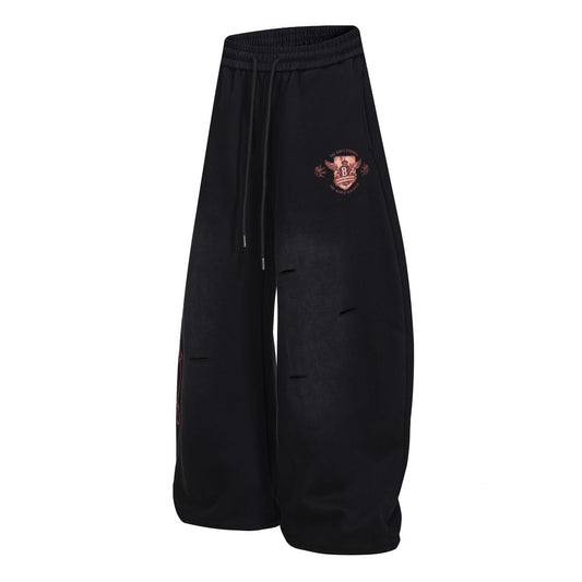 Print Barrel Leg Sweatpants WN26065
