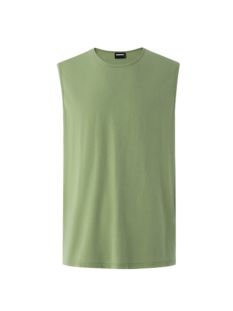 Simple Design Sleeveless T-Shirt WN20319