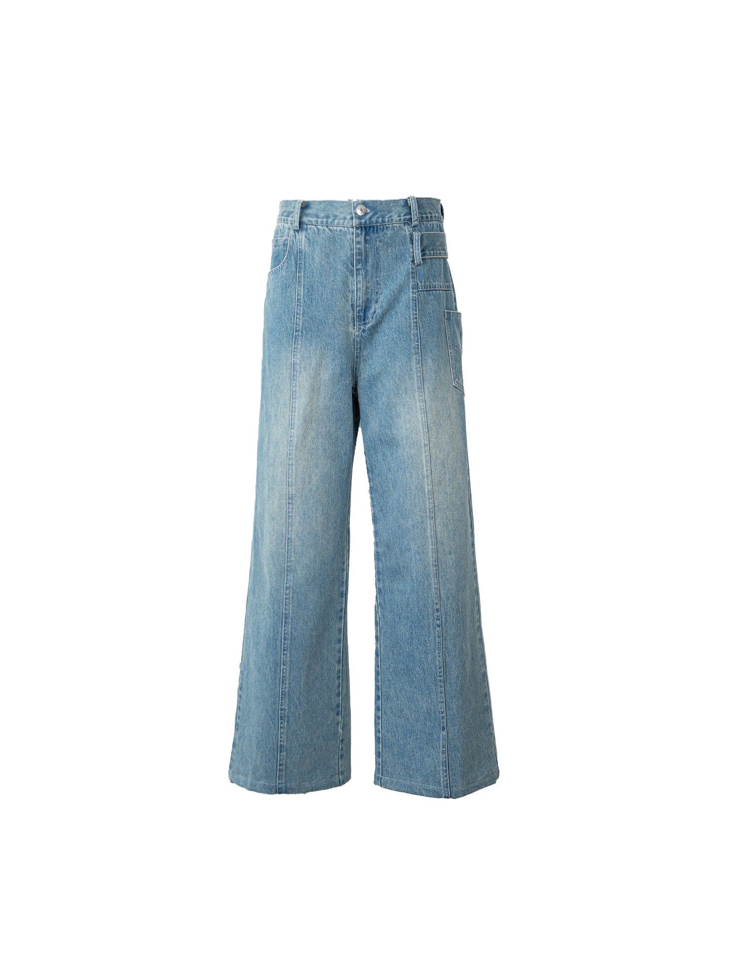 Seam Design Straight Denim Jeans WN23618