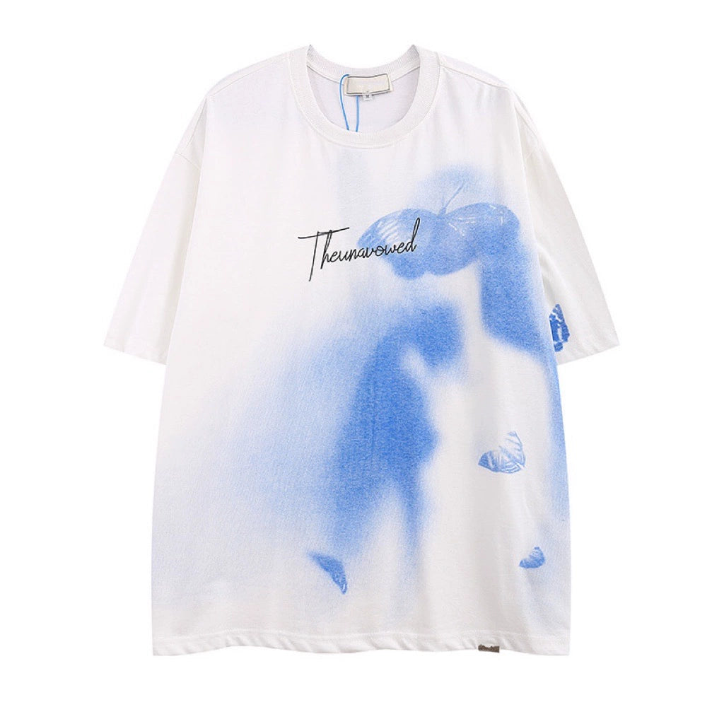 Butterfly Print Oversize Short Sleeve T-Shirt WN5865